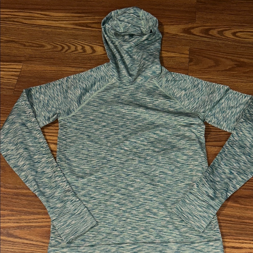 SWEATY‎ BETTY terrain green spaces hooded base layer athletic compress US 8/med